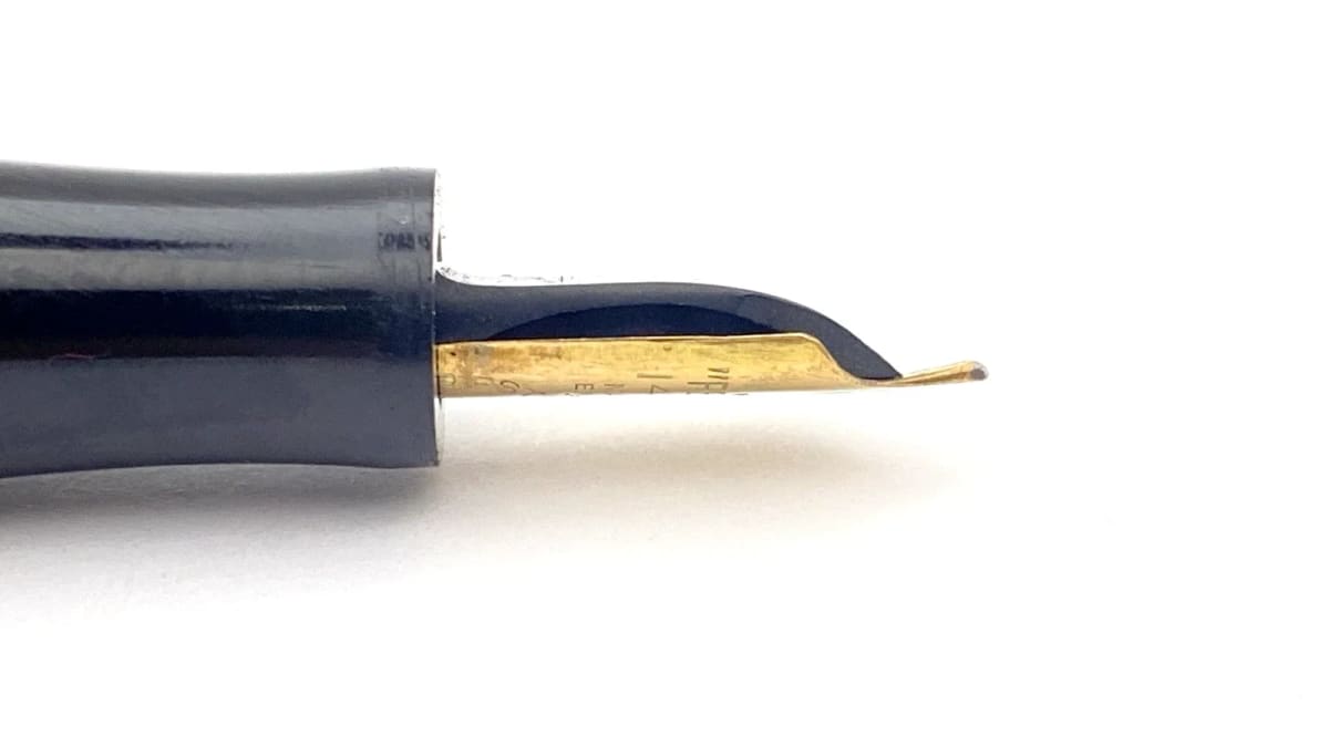 Vintage Esterbrook Relief No 1 Fountain Pen Black 14K Gold Medium NIB England