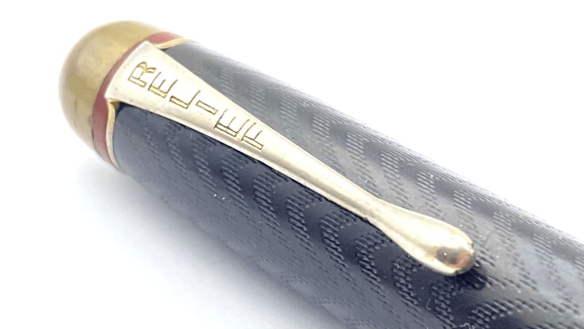 Vintage Esterbrook Relief No 1 Fountain Pen Black 14K Gold Medium NIB England