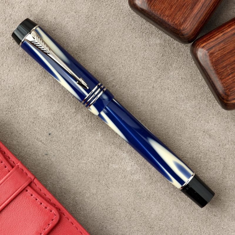 Parker Duofold Limited Edition True Blue Fountain Pen 18K Medium