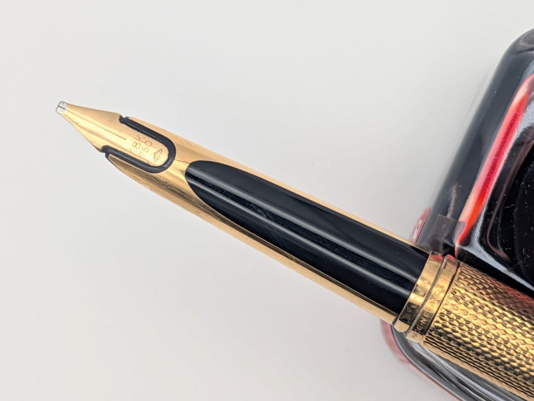 Waterman C/F Gold-Filled Barleycorn Fountain Pen  – Rare Original Converter Included