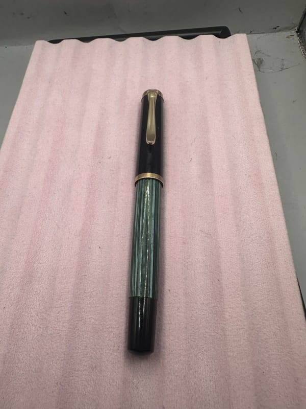 Pelikan M400 Old Style Grün Kolbenfüller Souverän 14Ct 585 Goldfeder F Vintage