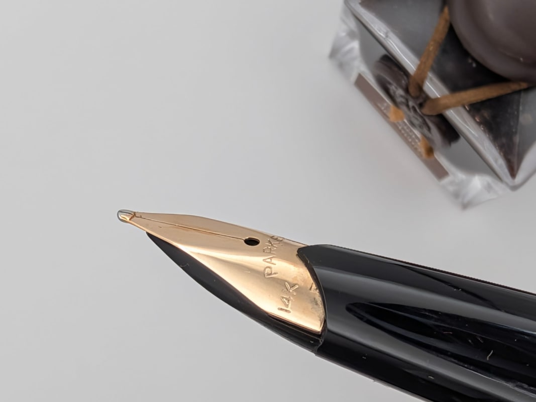 Vintage Parker 65 Insignia Set – 1/10 12K Rolled Gold – 14K Gold Nib – Serviced w/ Box & Original Converter