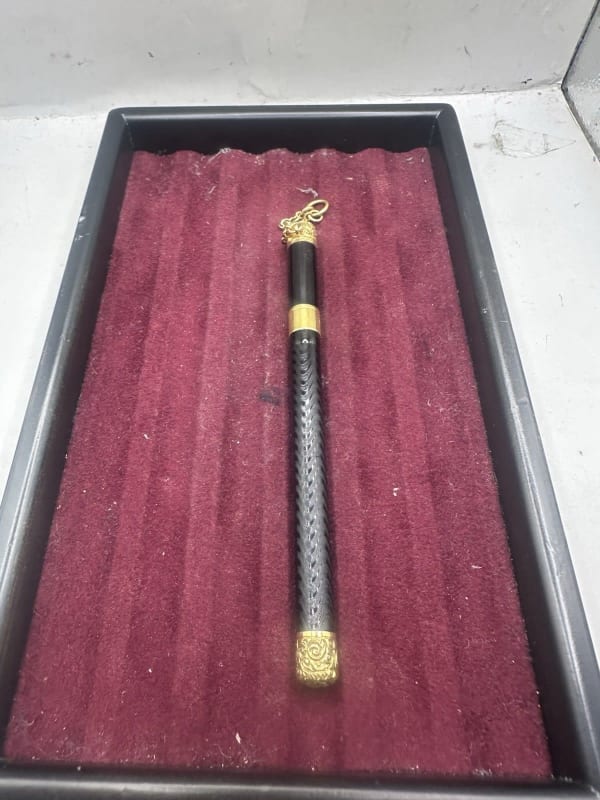 Rare Vintage Swan Mabie Todd Chatelaine Fountain Pen Full Flex M Gold Nib