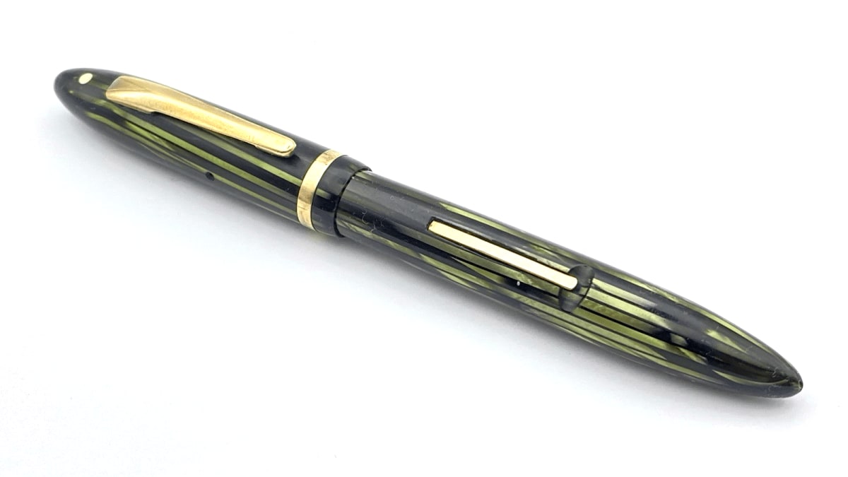 Vintage Sheaffer Lady Balance Fountain Pen Marine Green 14K Gold Fine NIB Canada