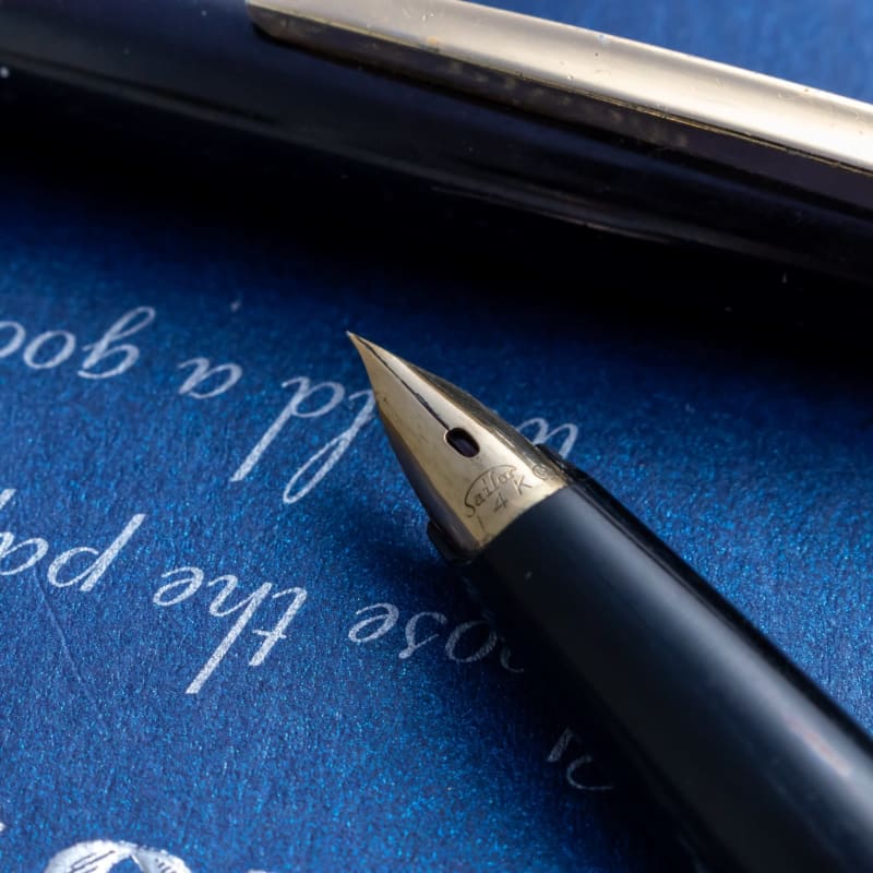 Vintage 1960s Sailor Compact Pocket 14K Gold JIS Nib Pocket Fountain Pen
