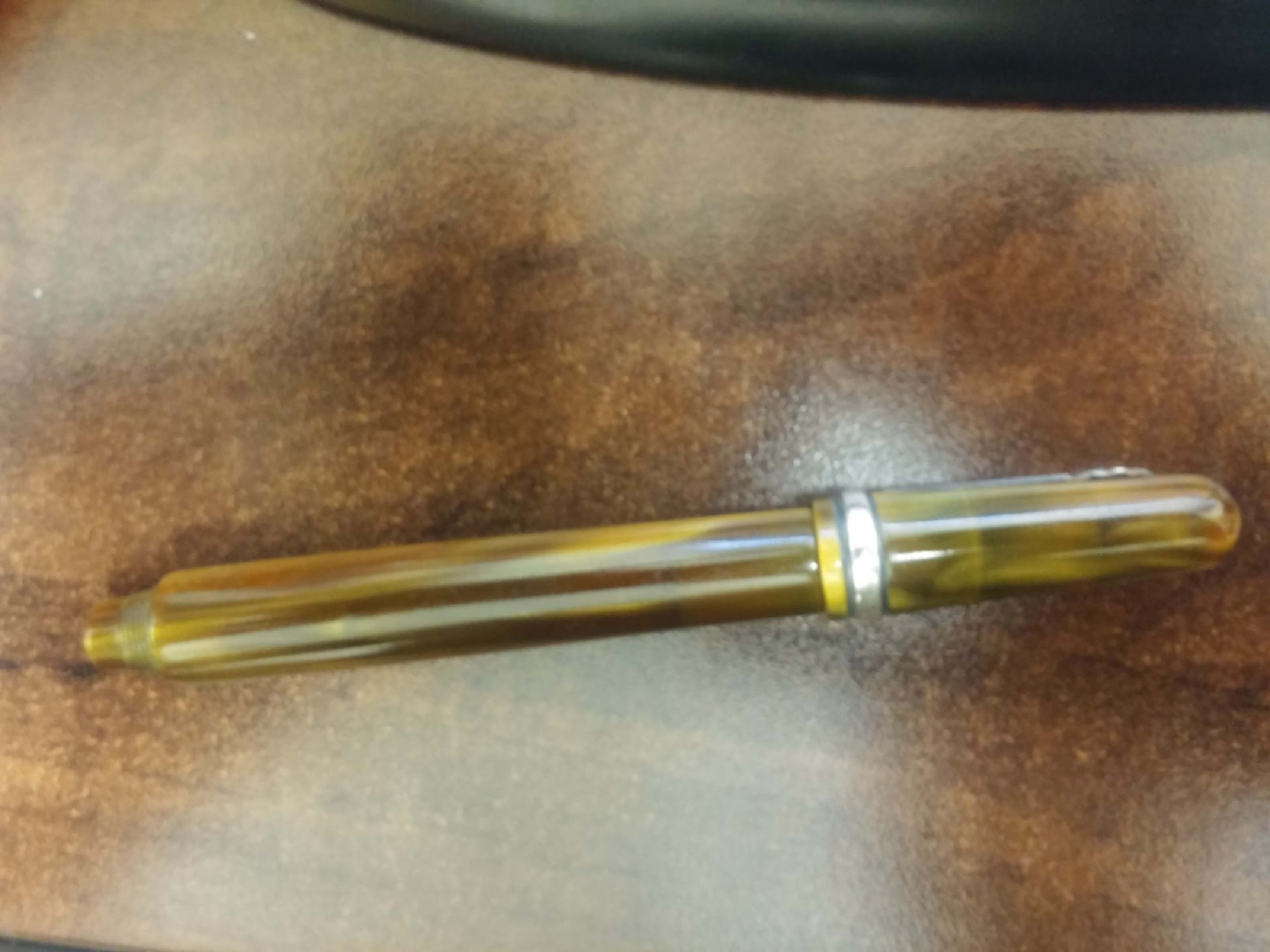 NOS MARLEN MARC CHAGALL MARBLED GREEN ROLLER BALL PEN