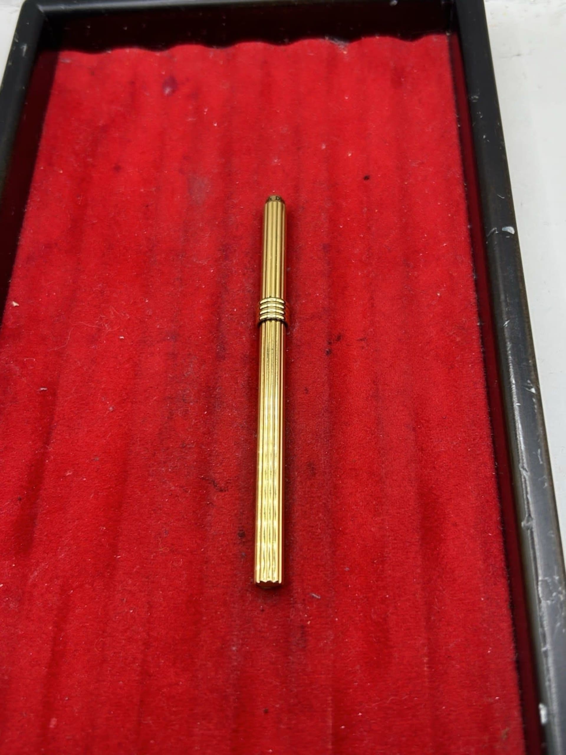 Vintage Christian Dior Sterling Silver Vermeil Mini Ballpoint Pen