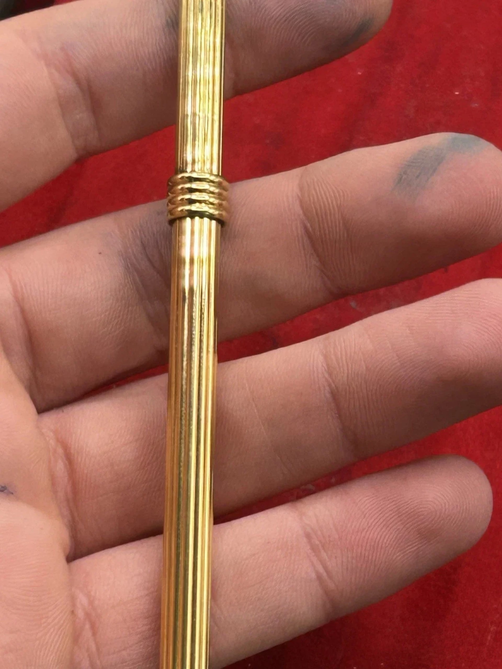 Vintage Christian Dior Sterling Silver Vermeil Mini Ballpoint Pen
