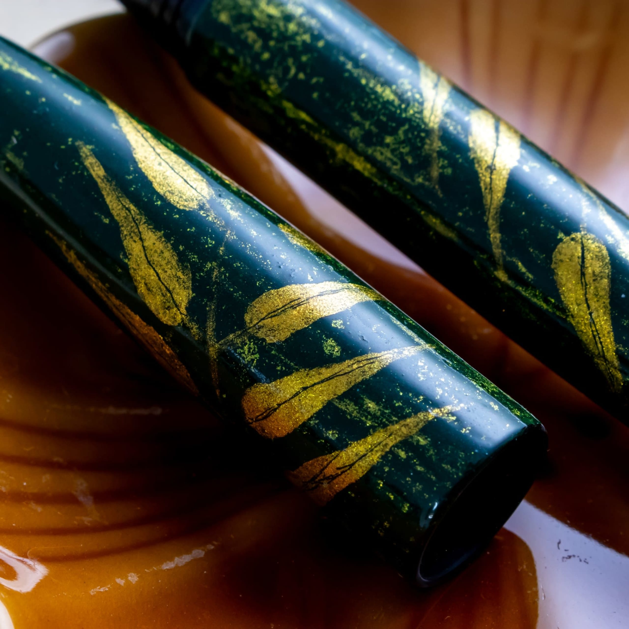 Wancher Sơn Mài - Golden Bamboo #6 Jowo Nib Fountain Pen