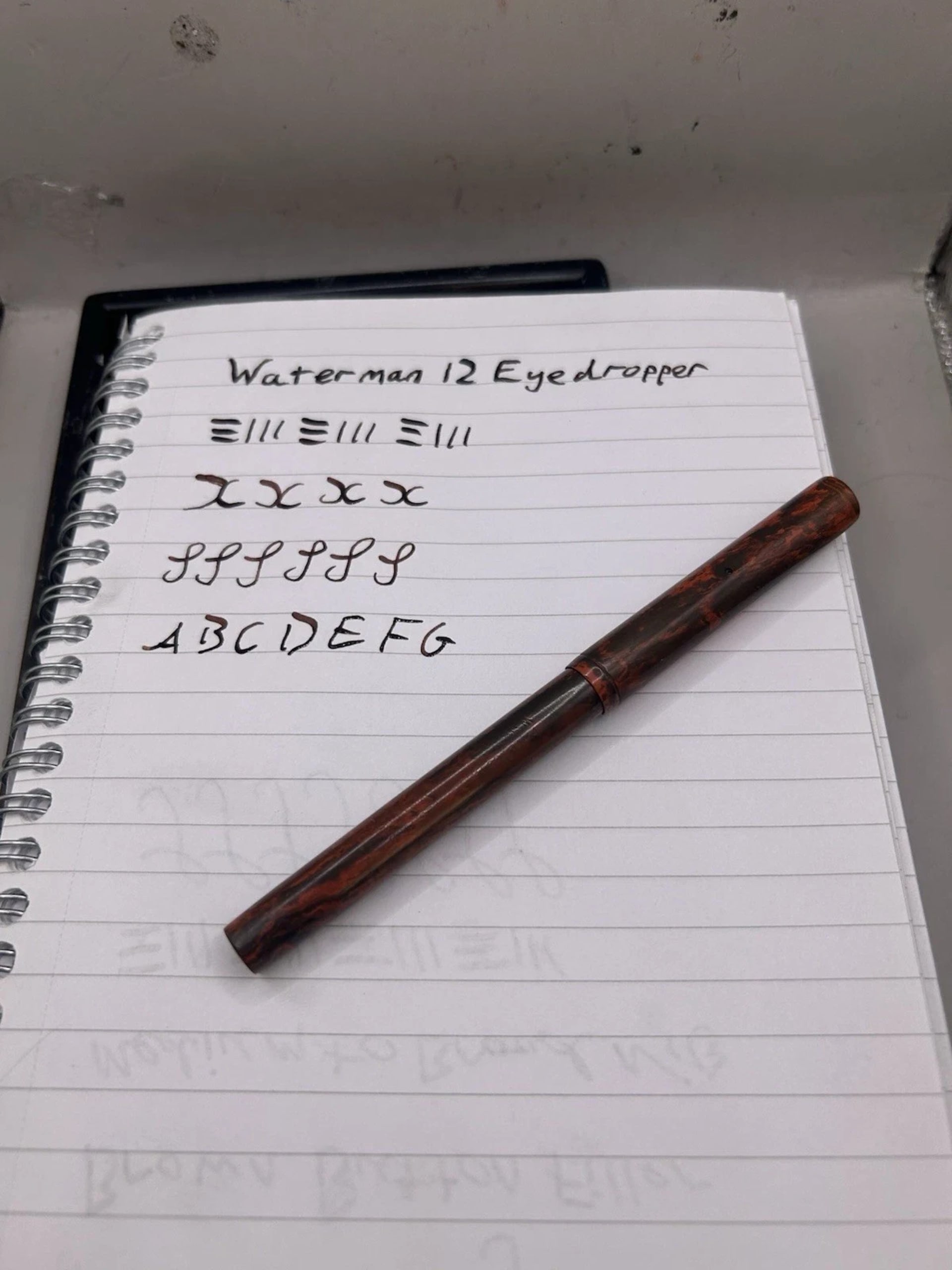 Vintage Waterman 12 Fountain Pen Mottle Flexible NIB Read Description