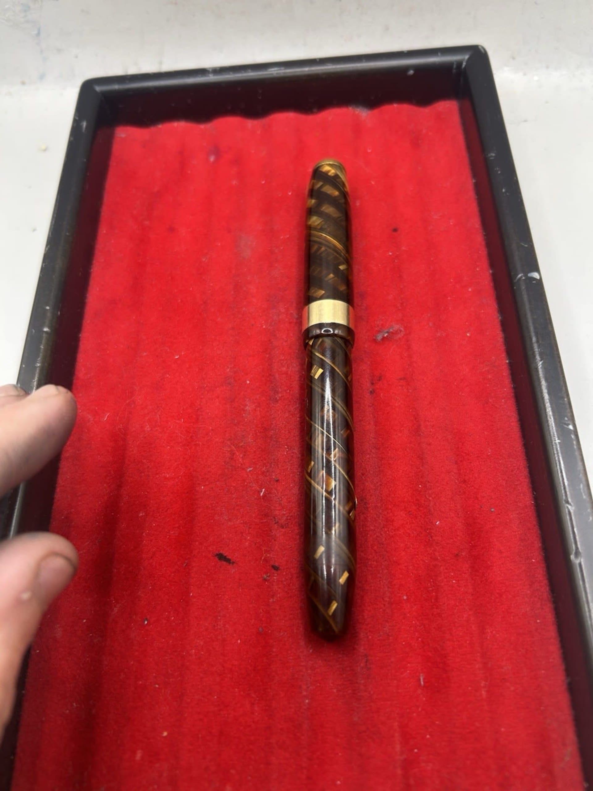 Conway Stewart 27 Tiger'S Eye Fountain Pen Medium Flex