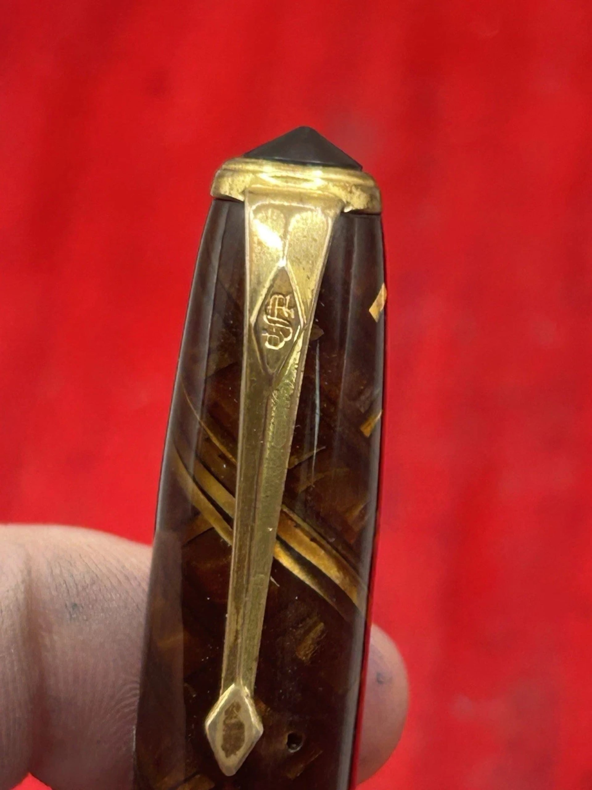 Conway Stewart 27 Tiger'S Eye Fountain Pen Medium Flex