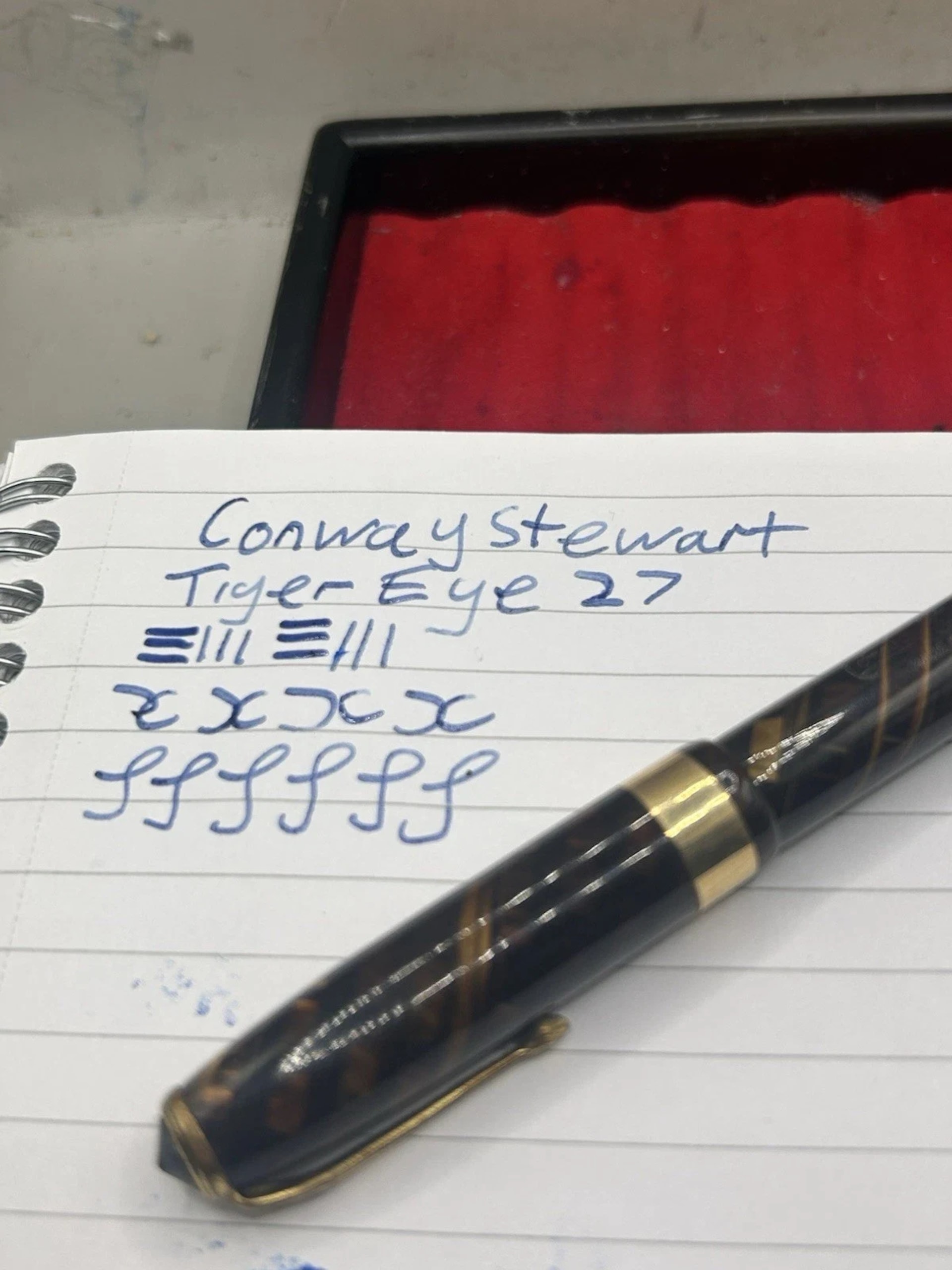 Conway Stewart 27 Tiger'S Eye Fountain Pen Medium Flex