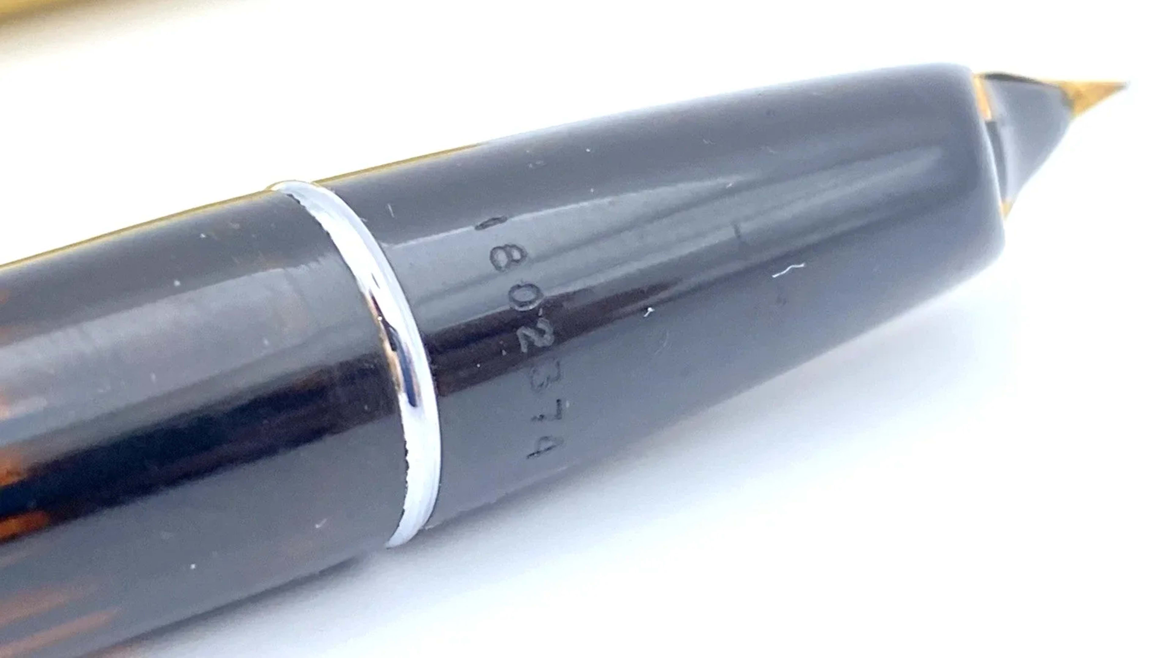 Vintage Aurora 88 Fountain Pen In Blue Case Black And Gold 14K Medium NIB Italy