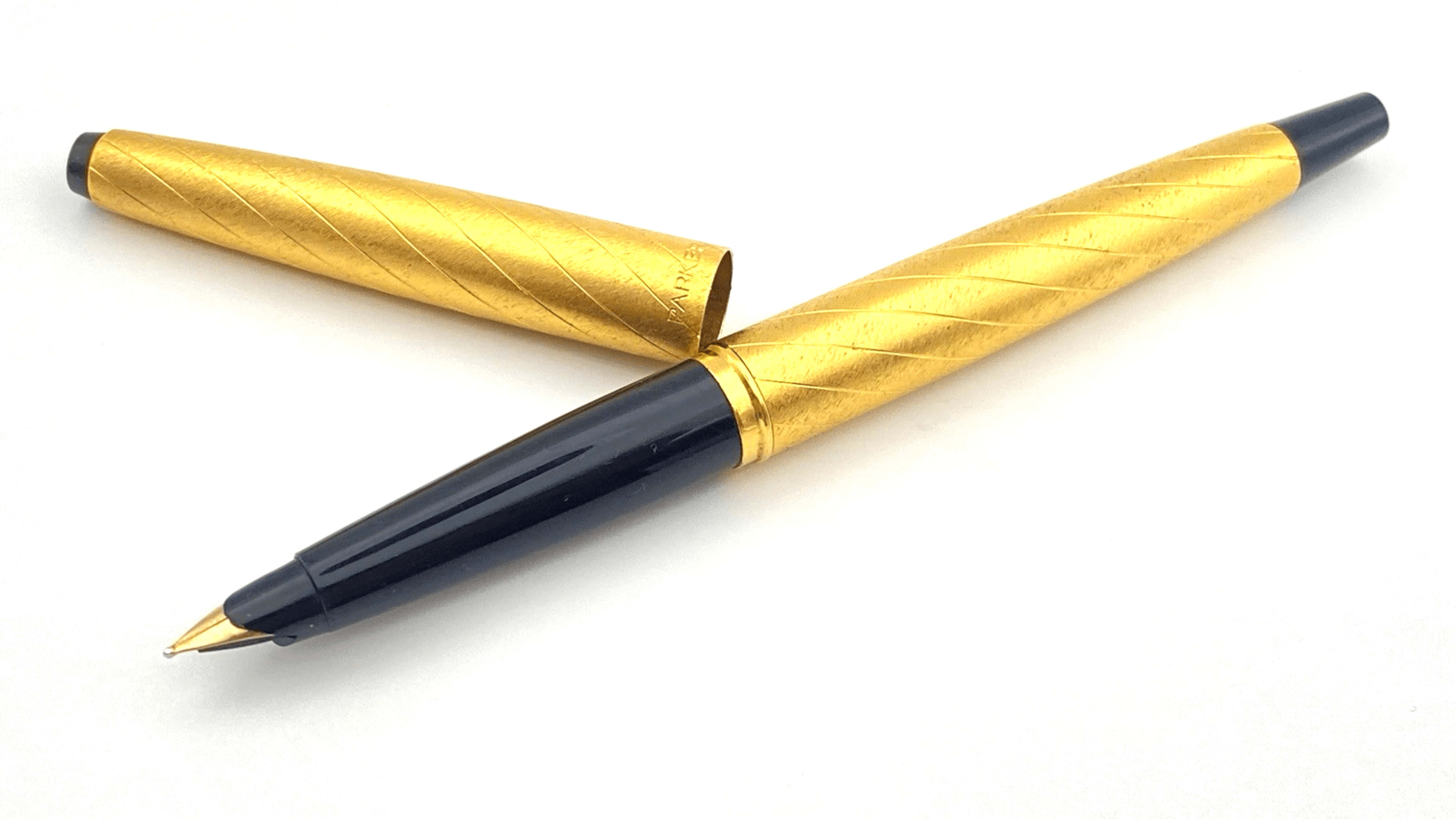 Vintage Parker 45 Brocade Fountain Pen 14K Gold Medium NIB Made In Brazil Sb