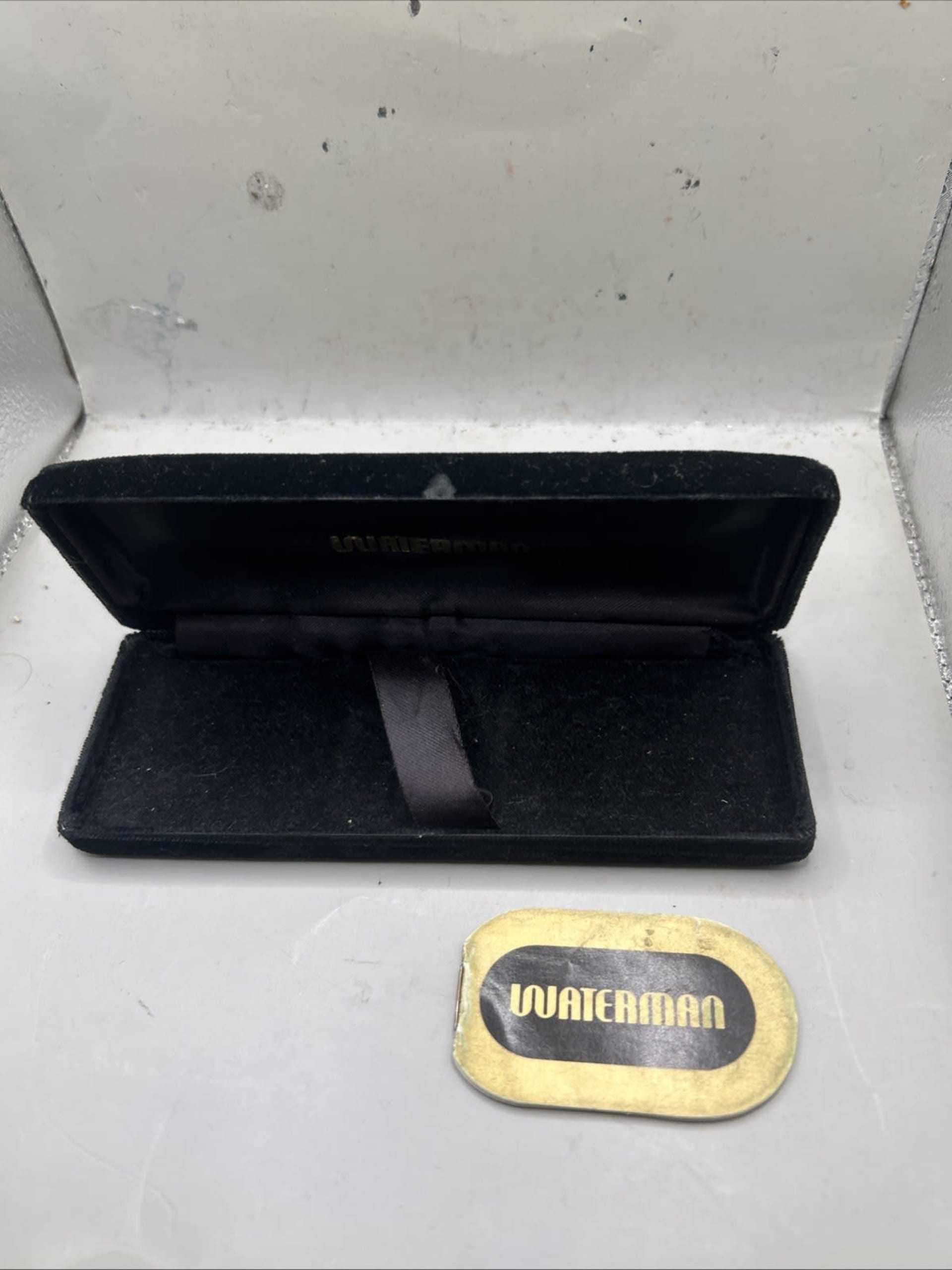 Vintage Waterman Goutte Gold Plated Fountain Pen 18K Gold NIB Broad