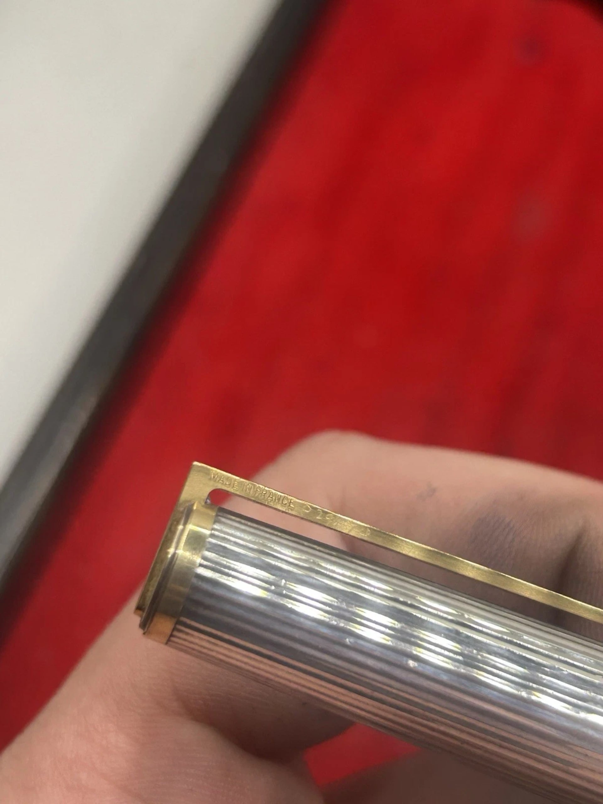 S.T. Dupont Montparnasse Fountain Pen Silver Plated And Gold 18K Nib