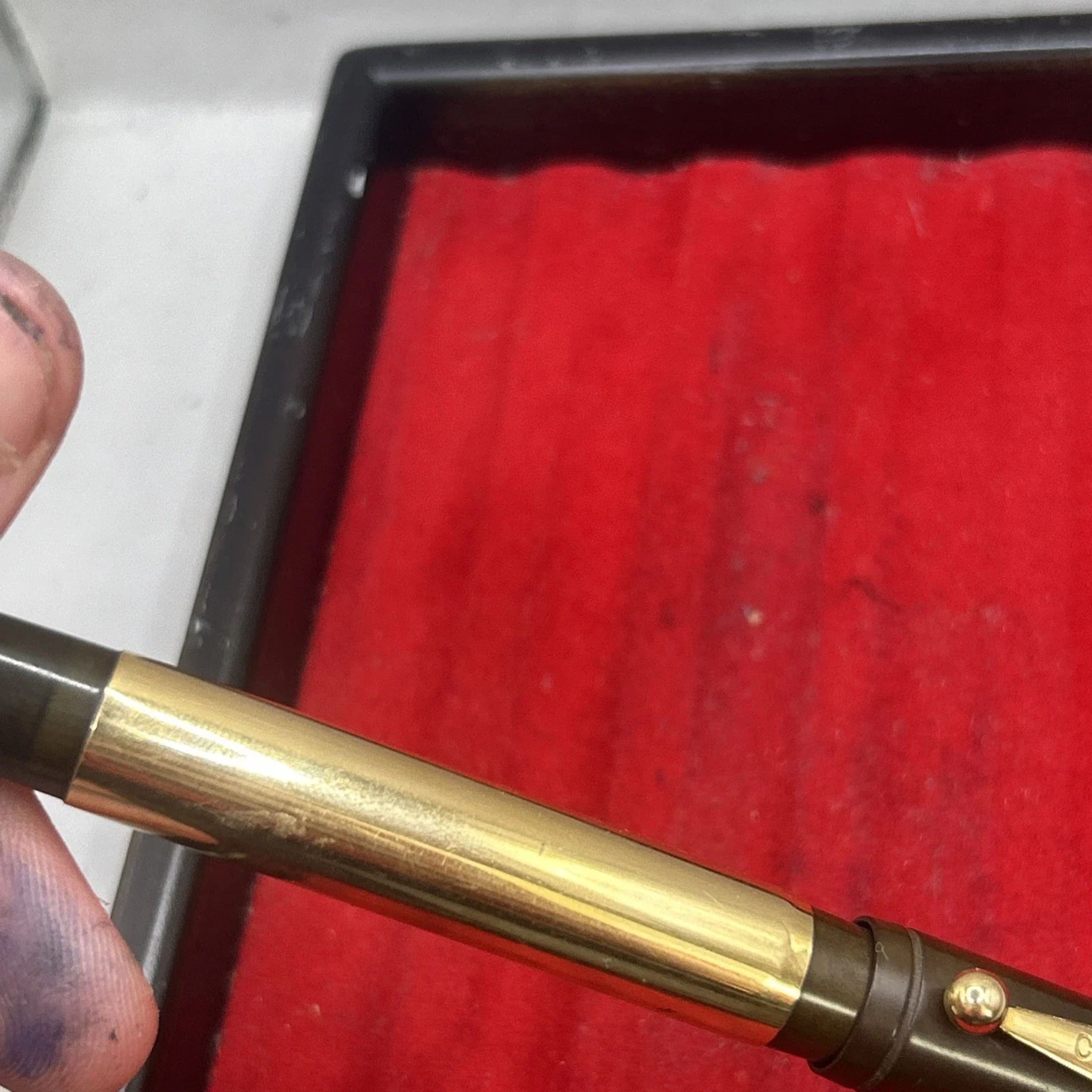 Waterman 14 Psf Fountain Pen Gold Plated Overlay Fine NIB