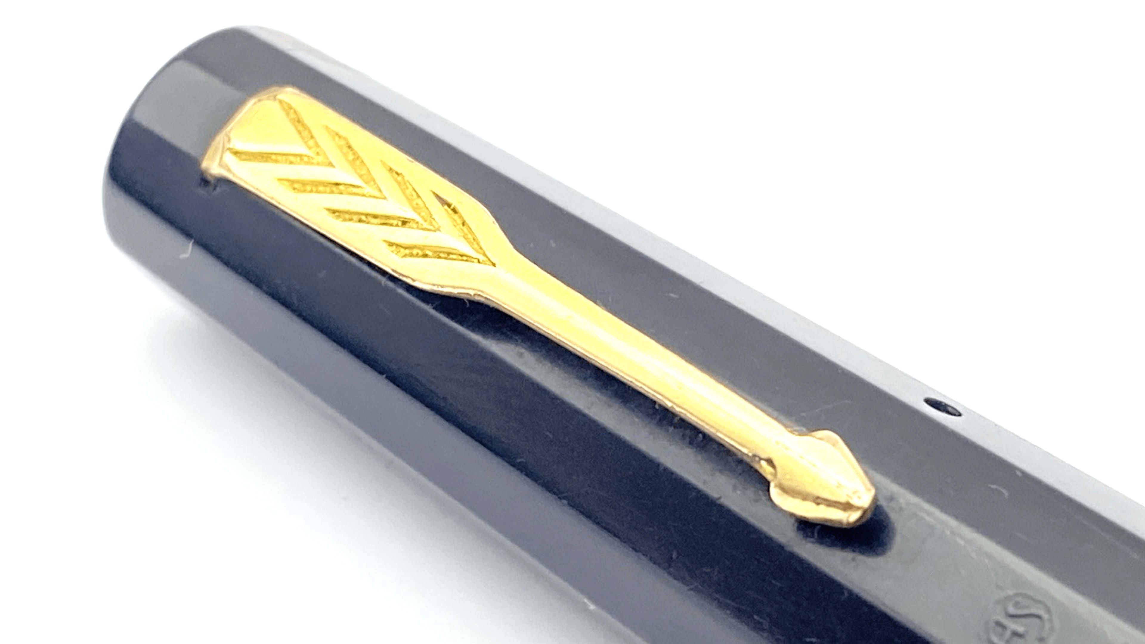 Vintage Large Omas Extra Lucens Fountain Pen Black Flexible 14K Gold Fine NIB