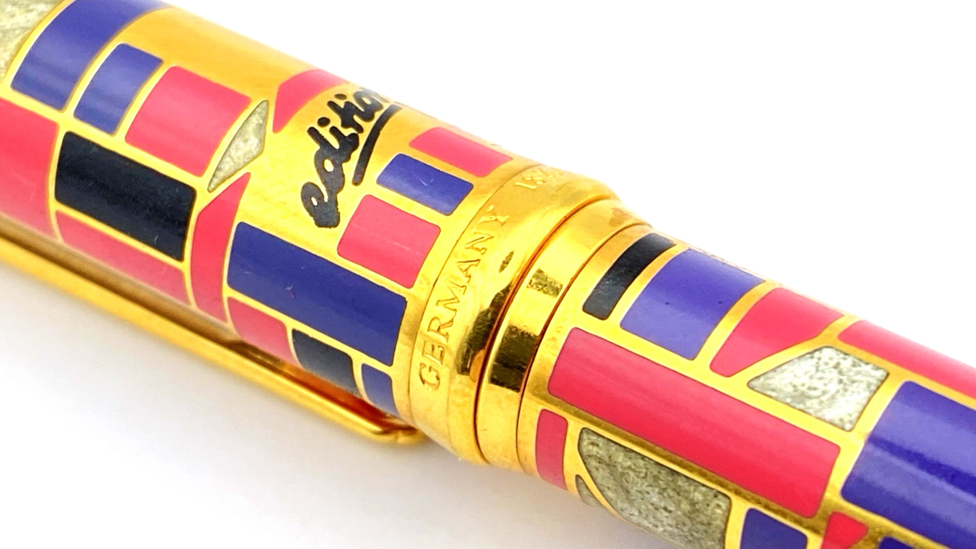 Vintage Elysee No 1 Limited Edition Fountain Pen 18K Gold Medium NIB Germany