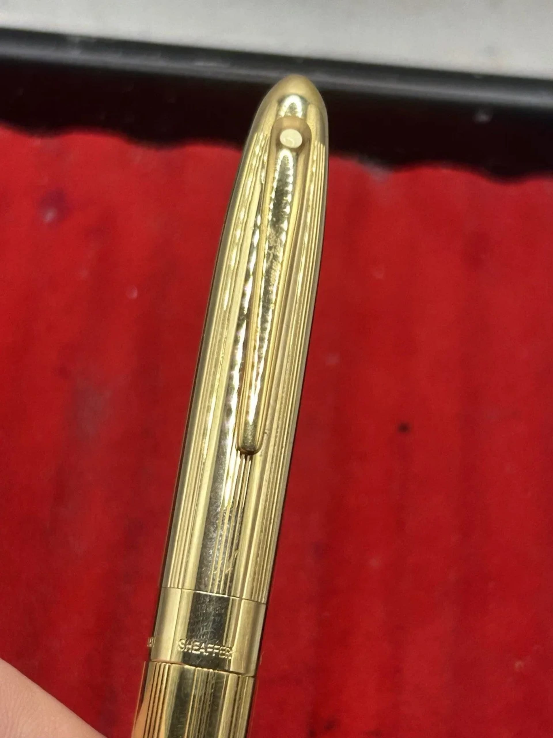 Sheaffer Crest 590 Gold Plated 18K Gold Nib Fountain Pen