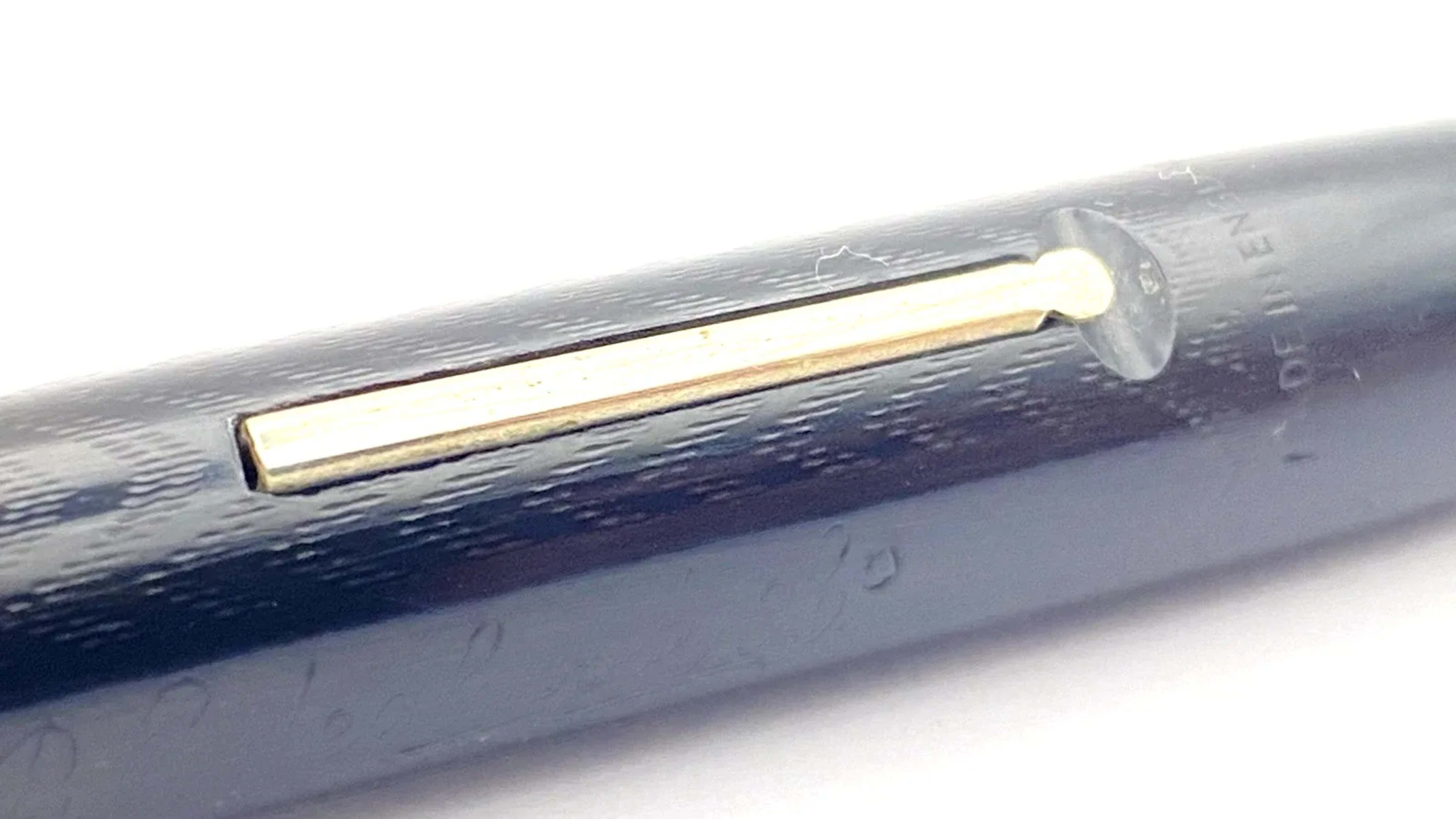 Vintage Esterbrook Relief No 1 Fountain Pen Black 14K Gold Medium NIB England