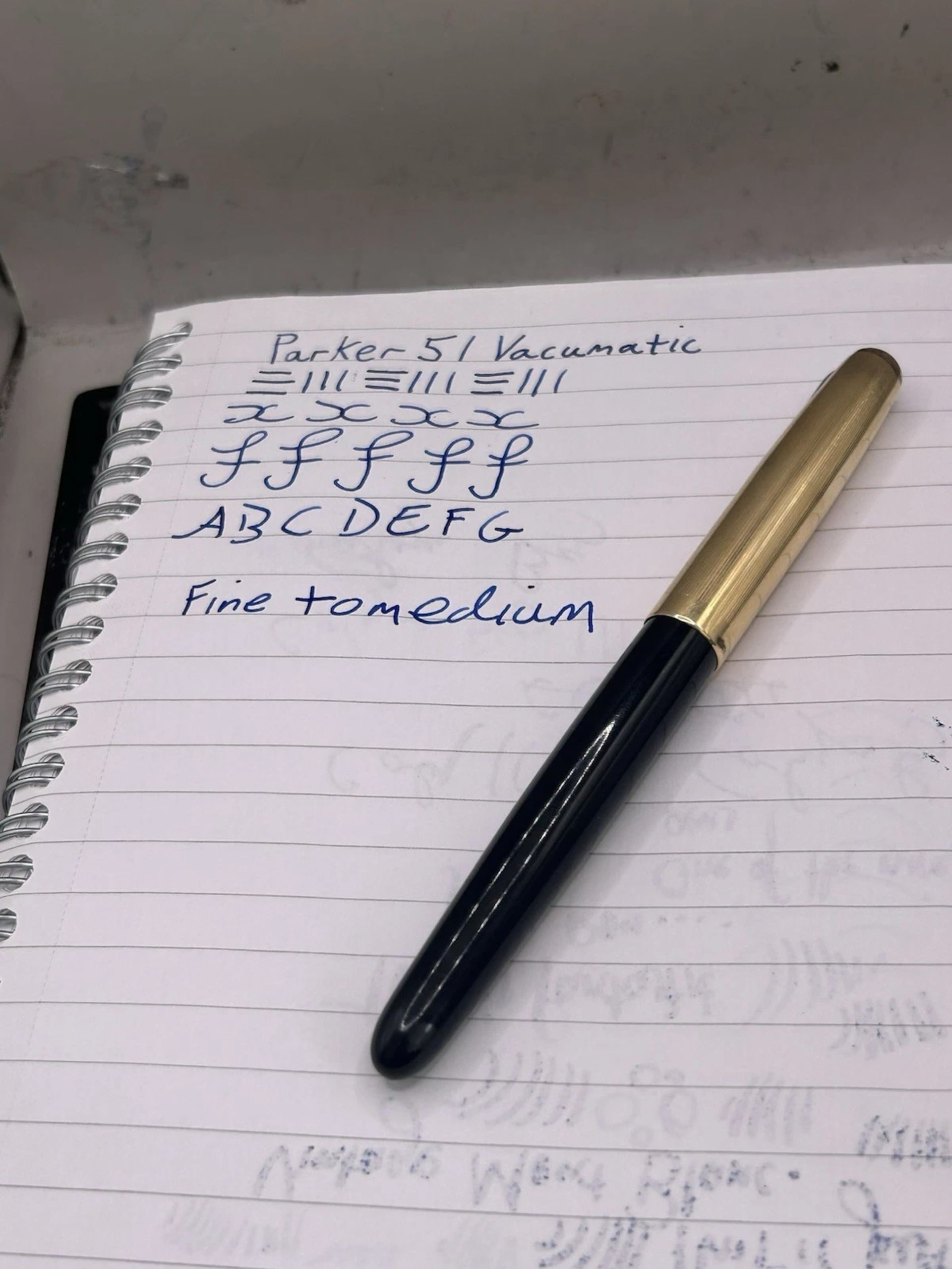 Parker 51 Vacumatic Fountain Pen Black Custom 14K NIB Restored Fine To Medium