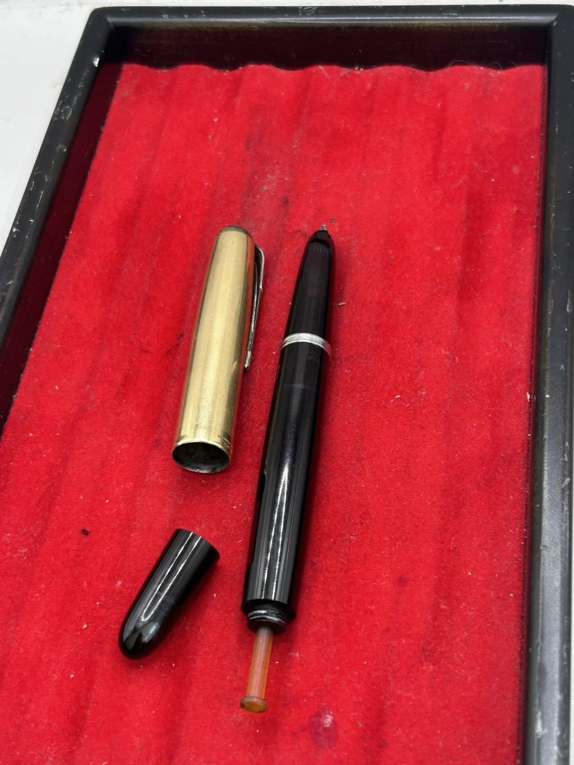 Parker 51 Vacumatic Fountain Pen Black Custom 14K NIB Restored Fine To Medium