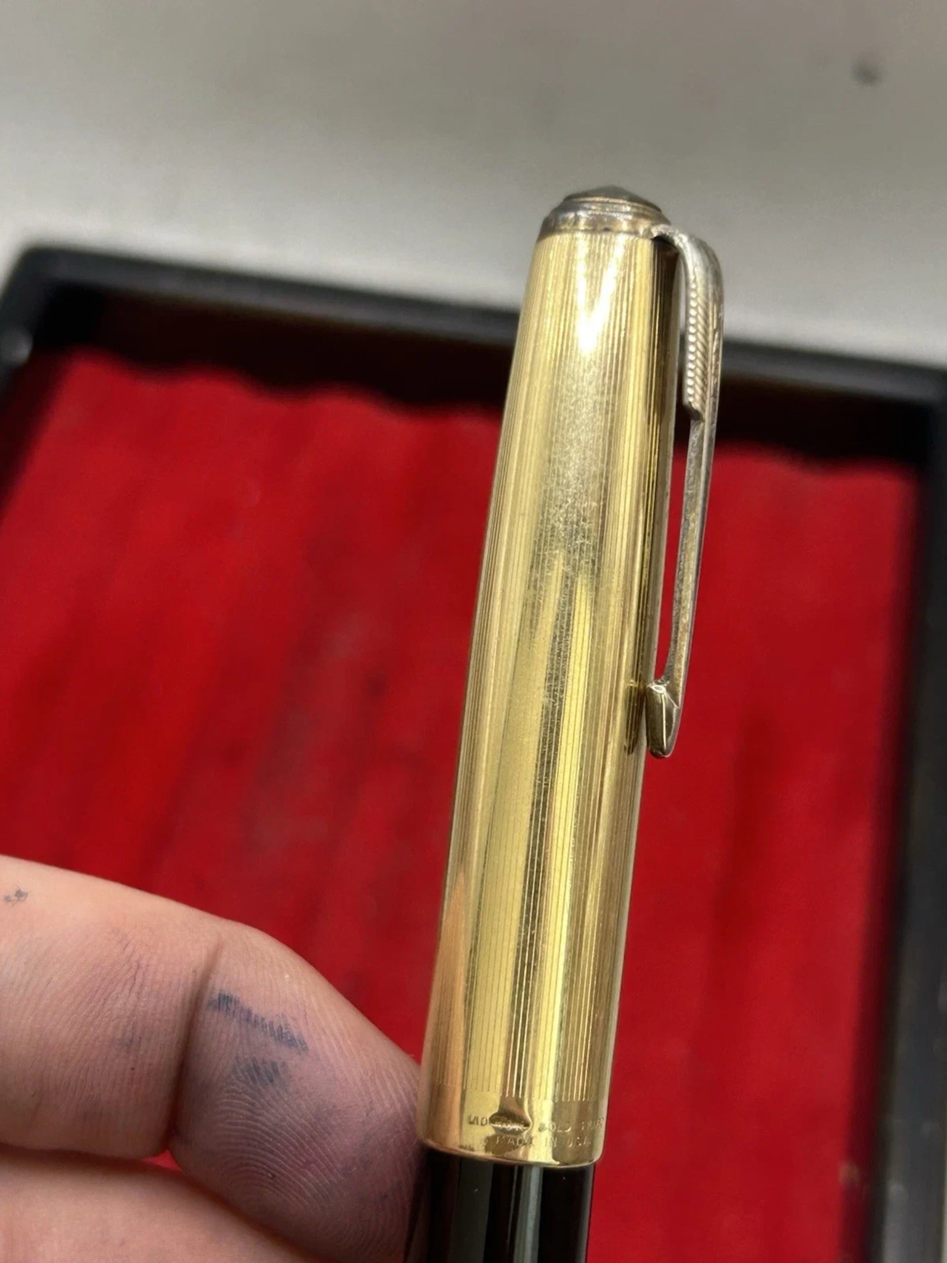 Parker 51 Vacumatic Fountain Pen Black Custom 14K NIB Restored Fine To Medium