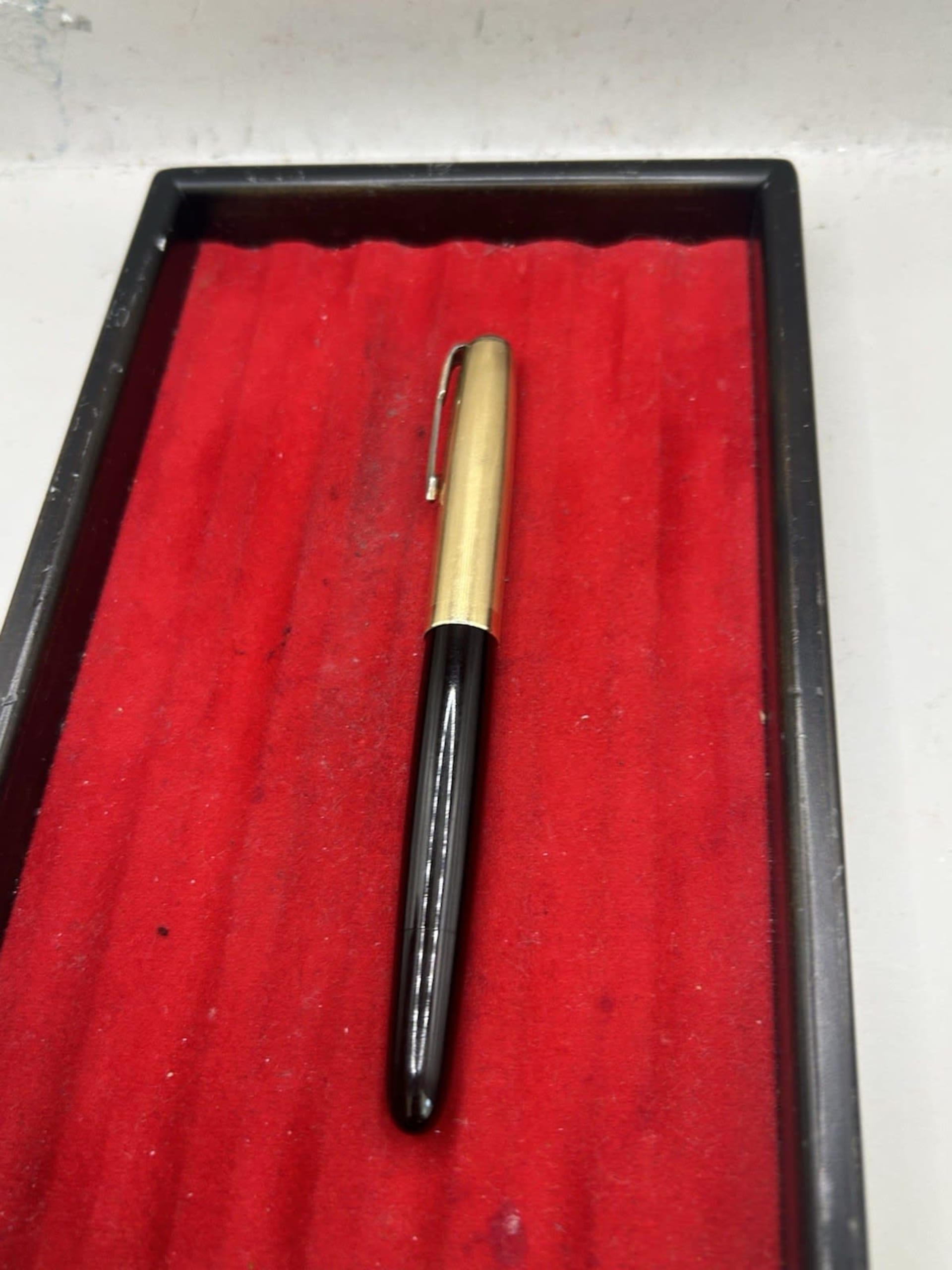 Parker 51 Vacumatic Fountain Pen Black Custom 14K NIB Restored Fine To Medium