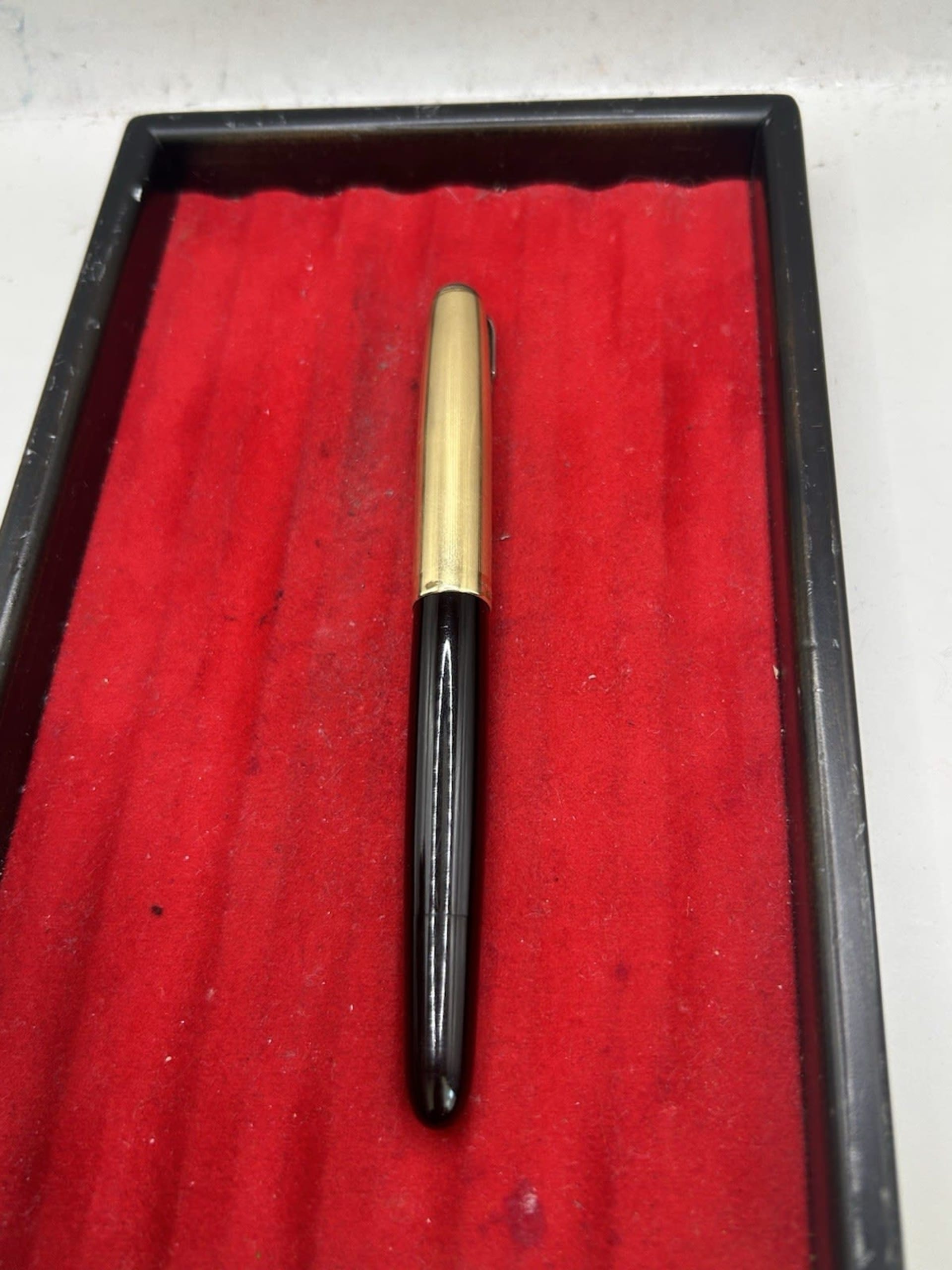 Parker 51 Vacumatic Fountain Pen Black Custom 14K NIB Restored Fine To Medium