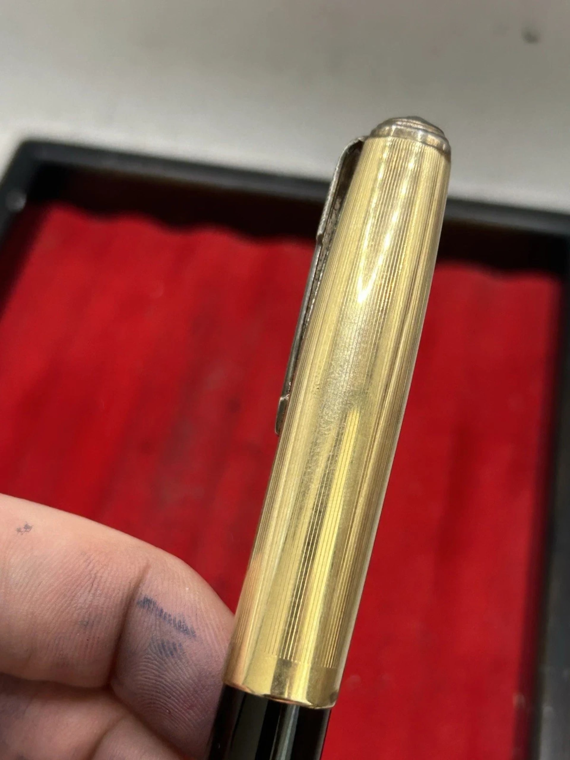 Parker 51 Vacumatic Fountain Pen Black Custom 14K NIB Restored Fine To Medium