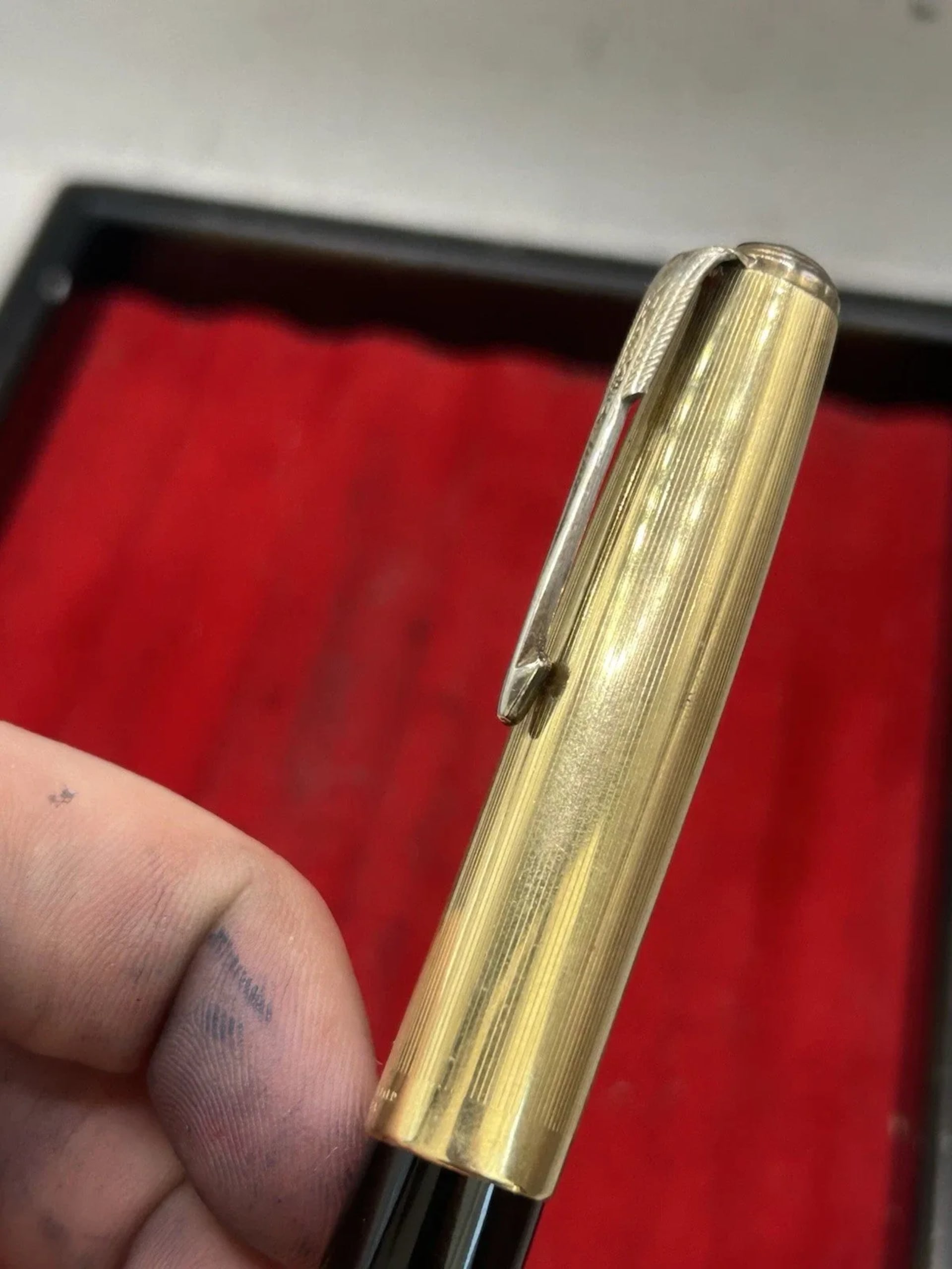 Parker 51 Vacumatic Fountain Pen Black Custom 14K NIB Restored Fine To Medium