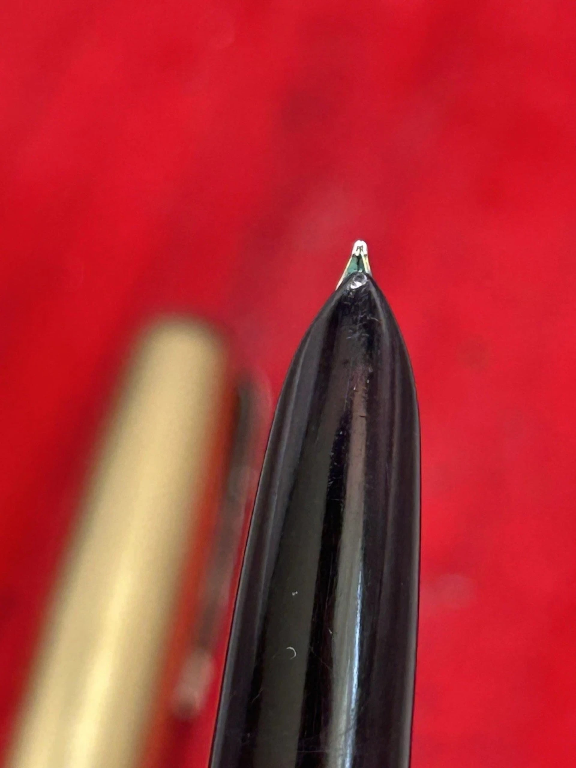Parker 51 Vacumatic Fountain Pen Black Custom 14K NIB Restored Fine To Medium