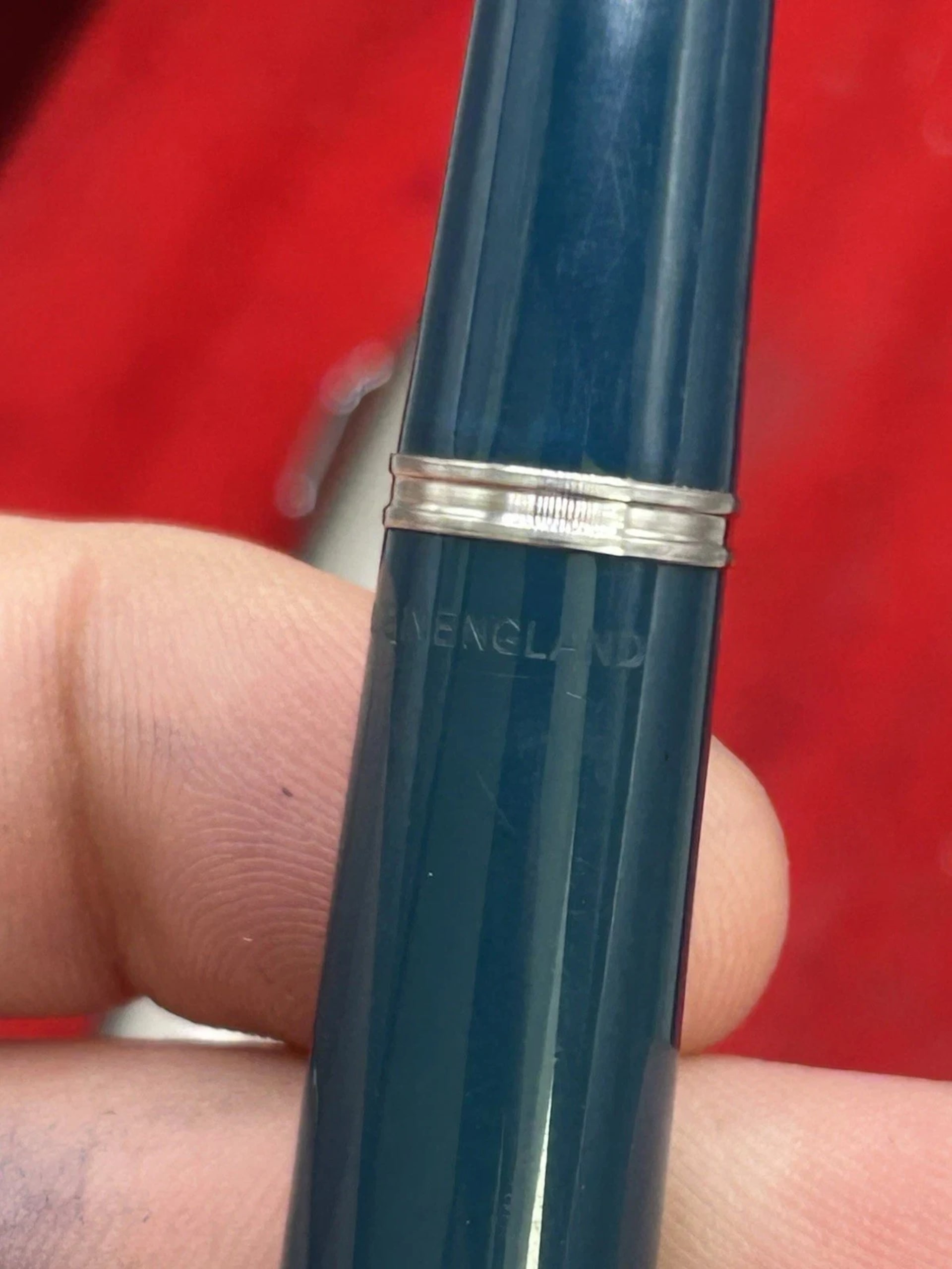 Parker 51 Fountain Pen & Pencil Set 1972 Teal Blue Lustraloy Caps With Box