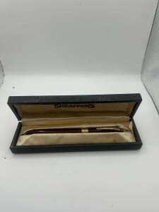 Sheaffer Vintage White Dot Burgundy Snorkel Pen--14K Gold Medium NIB 1