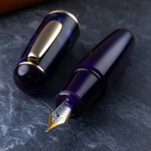 MAJOHN Q1 Purple Celluloid Eyedropper Moonman Steel F Nib Fountain Pen 1