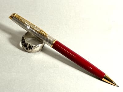 Waterman Cf Gold Pencil Burgundy Chromed And Gold - NOS (Bfp523) 1