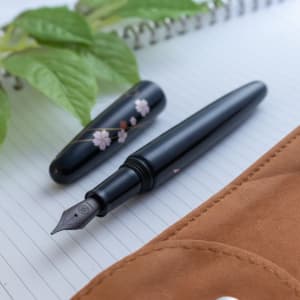 Wancher Dream Pen Echizen Urushi Sakura Zukiyo Fountain Pen Jowo #6 M MattBlack 1