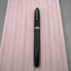 Swan Leverless 4220 Torpedo Cap, Fountain Pen, Black, Medium Nib With Flex 1