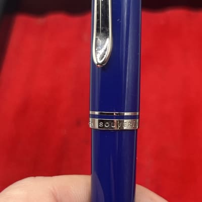 Pelikan Souveran K800 Marbled Blue  Ballpoint Pen