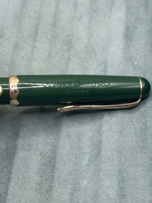 MONTBLANC Monte Rosa 042G Green Piston Fountain Pen 14k M Nib Near Mint