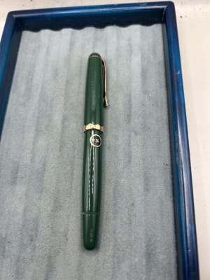 MONTBLANC Monte Rosa 042G Green Piston Fountain Pen 14k M Nib Near Mint