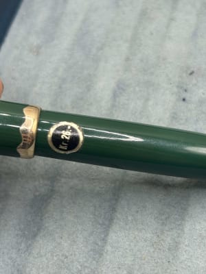 MONTBLANC Monte Rosa 042G Green Piston Fountain Pen 14k M Nib Near Mint