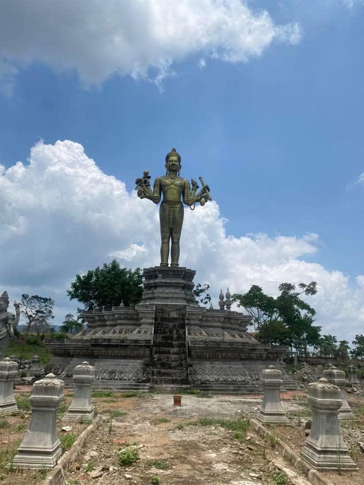 The Lord Vishnu statue as it stood before the recent escalation