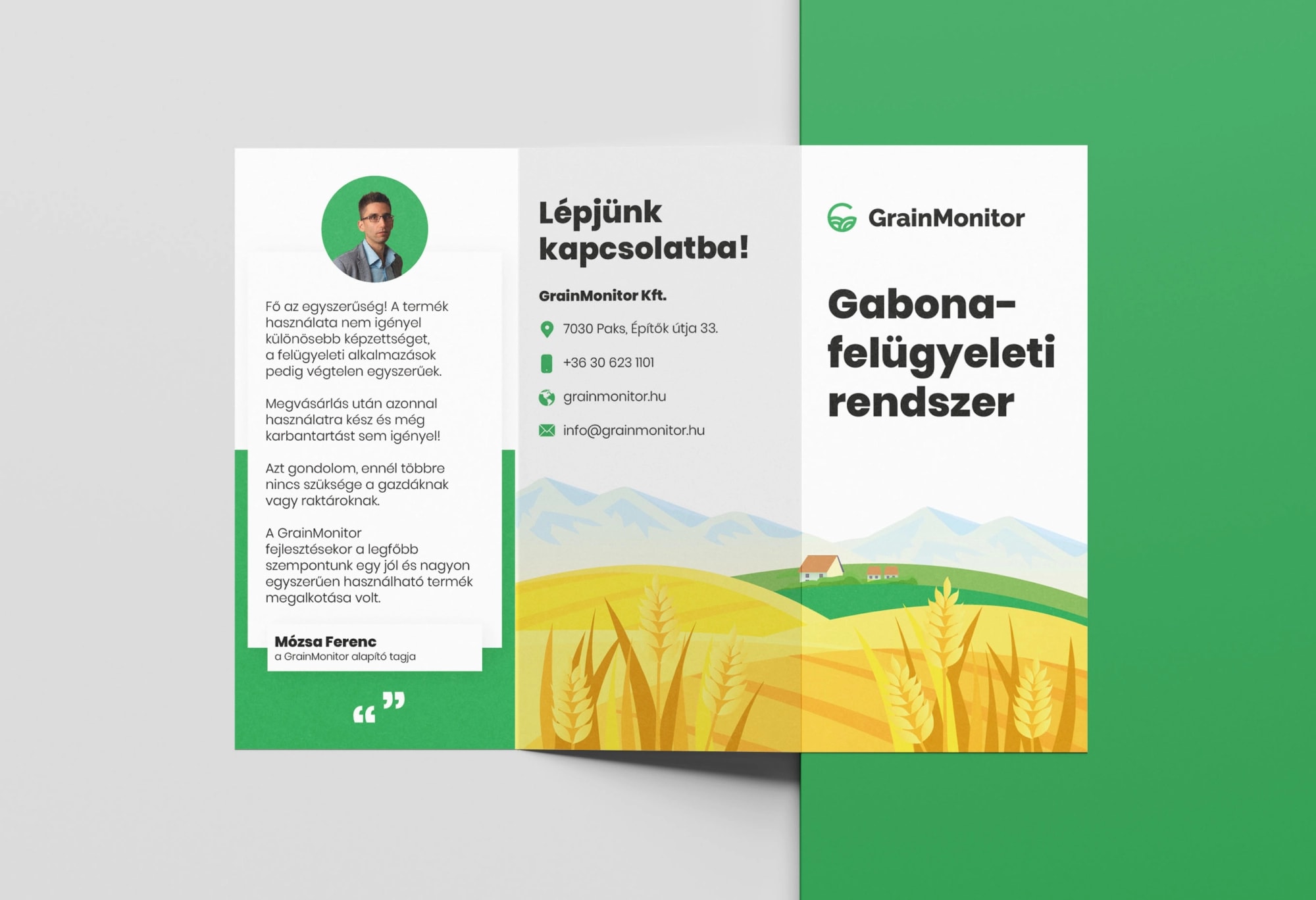 Print dizájn a GrainMonitor számára