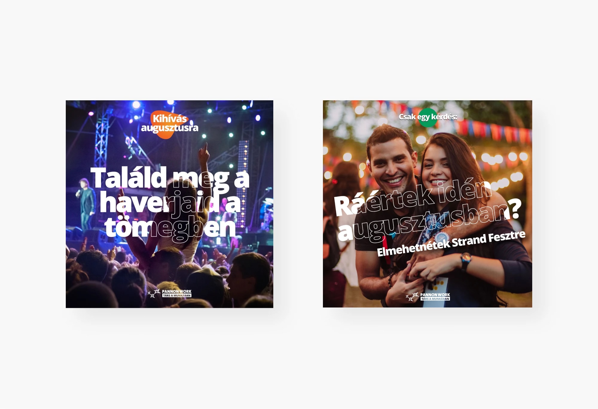 Pannon-Work social media megjelenés dizájnja