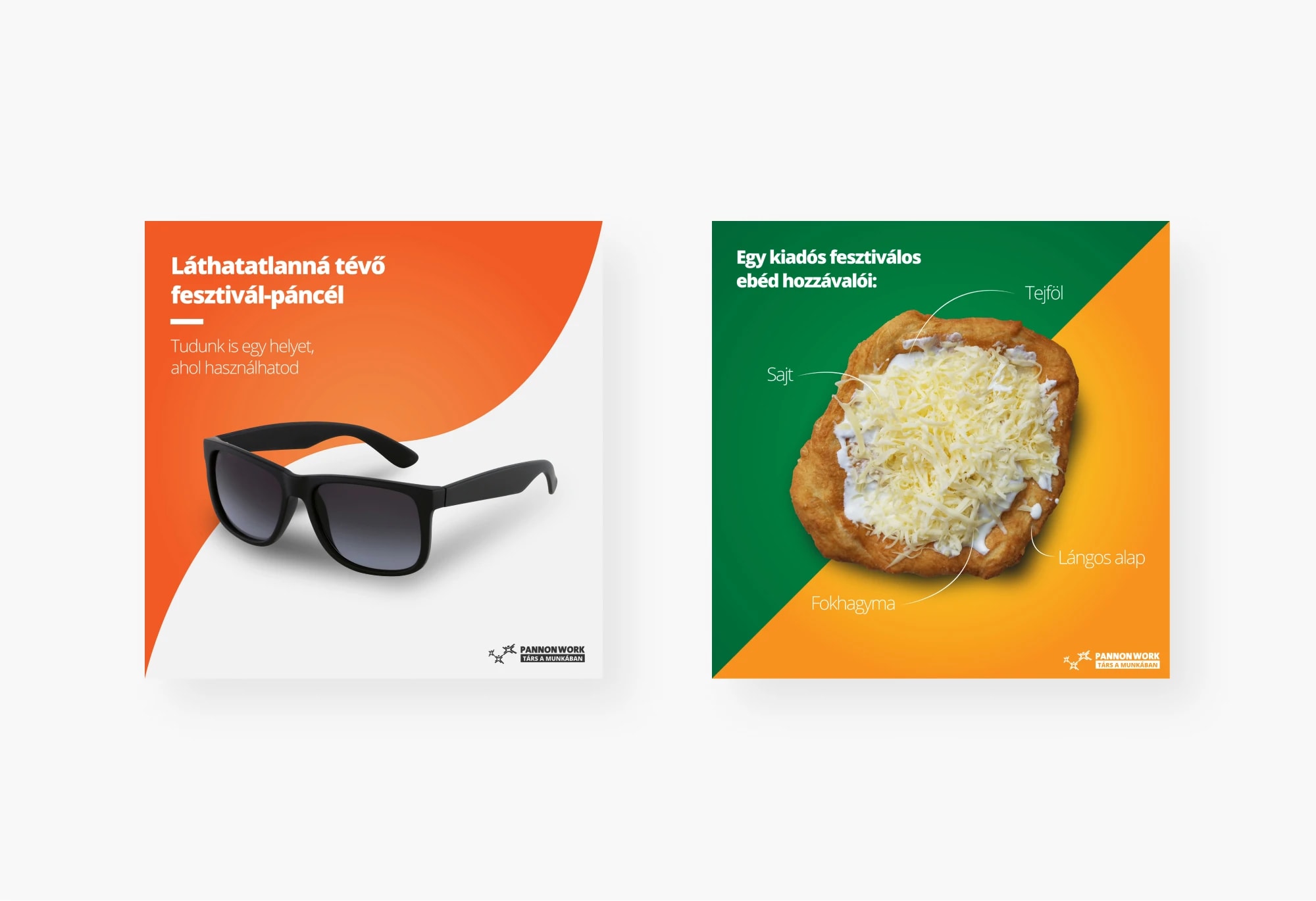 Pannon-Work social media megjelenés dizájnja