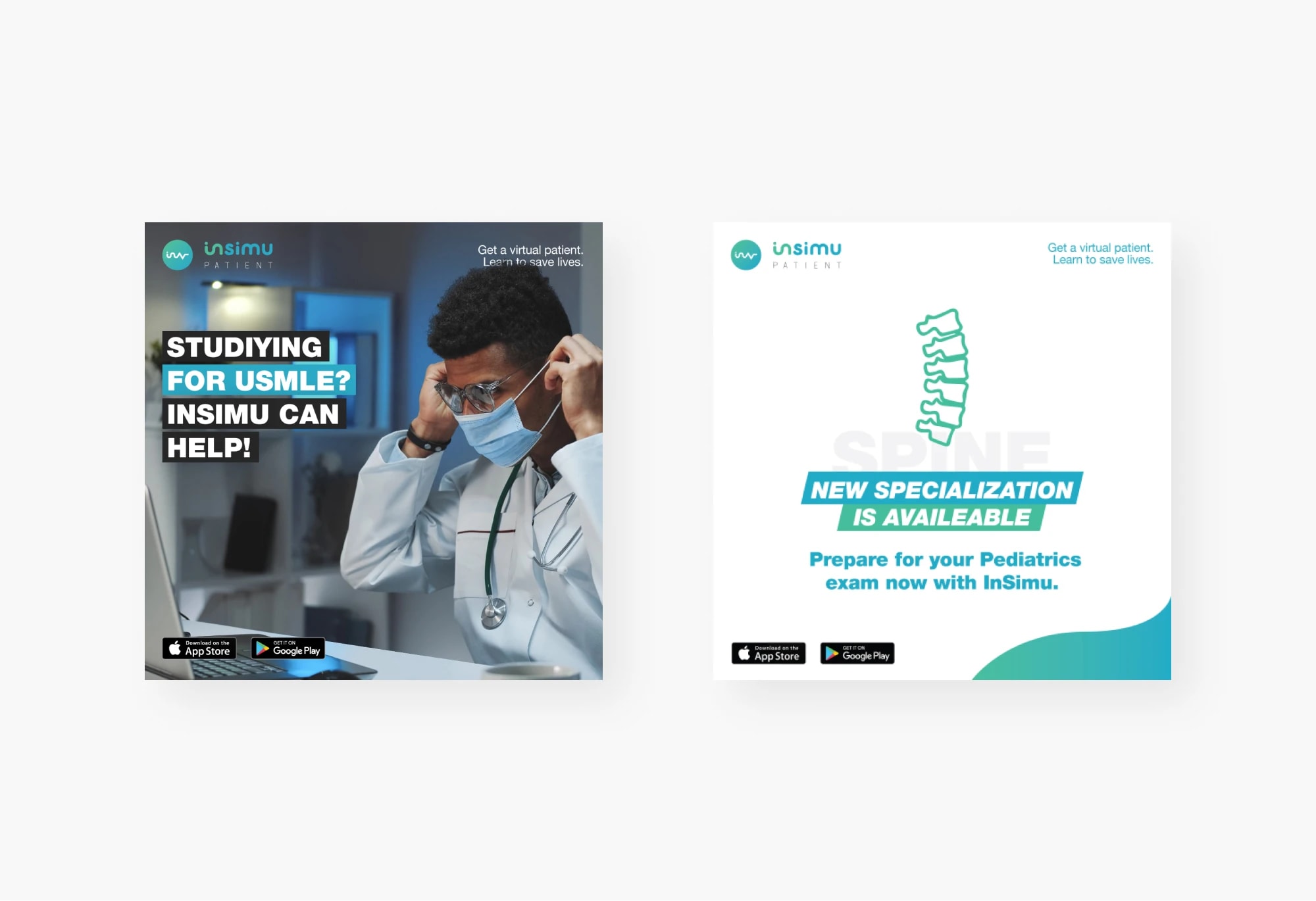 Insimu Patient social media megjelenés dizájnja