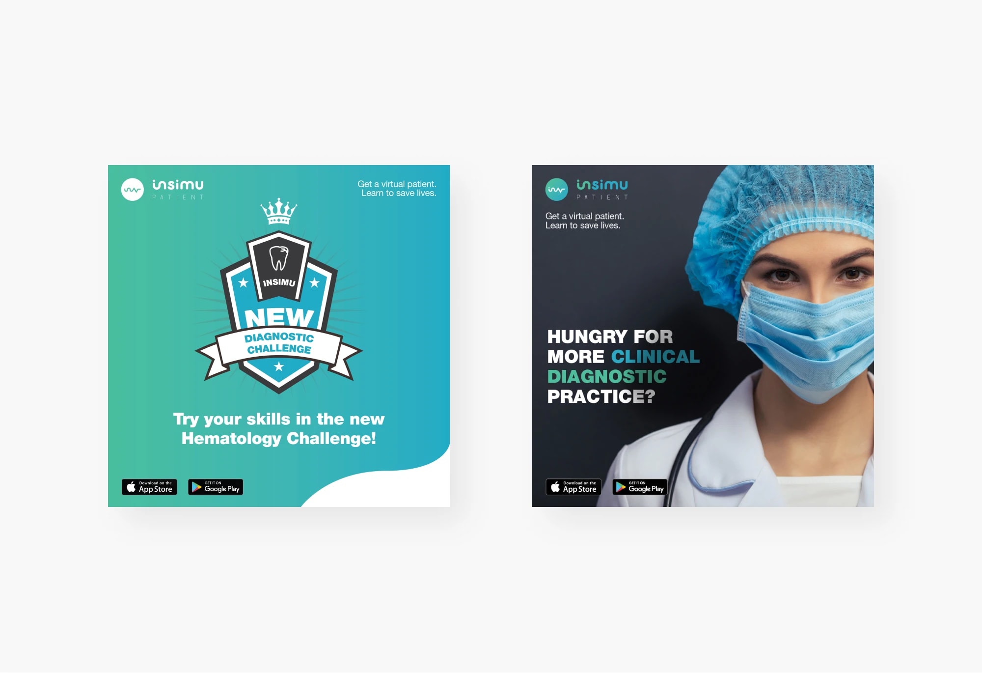 Insimu Patient social media megjelenés dizájnja